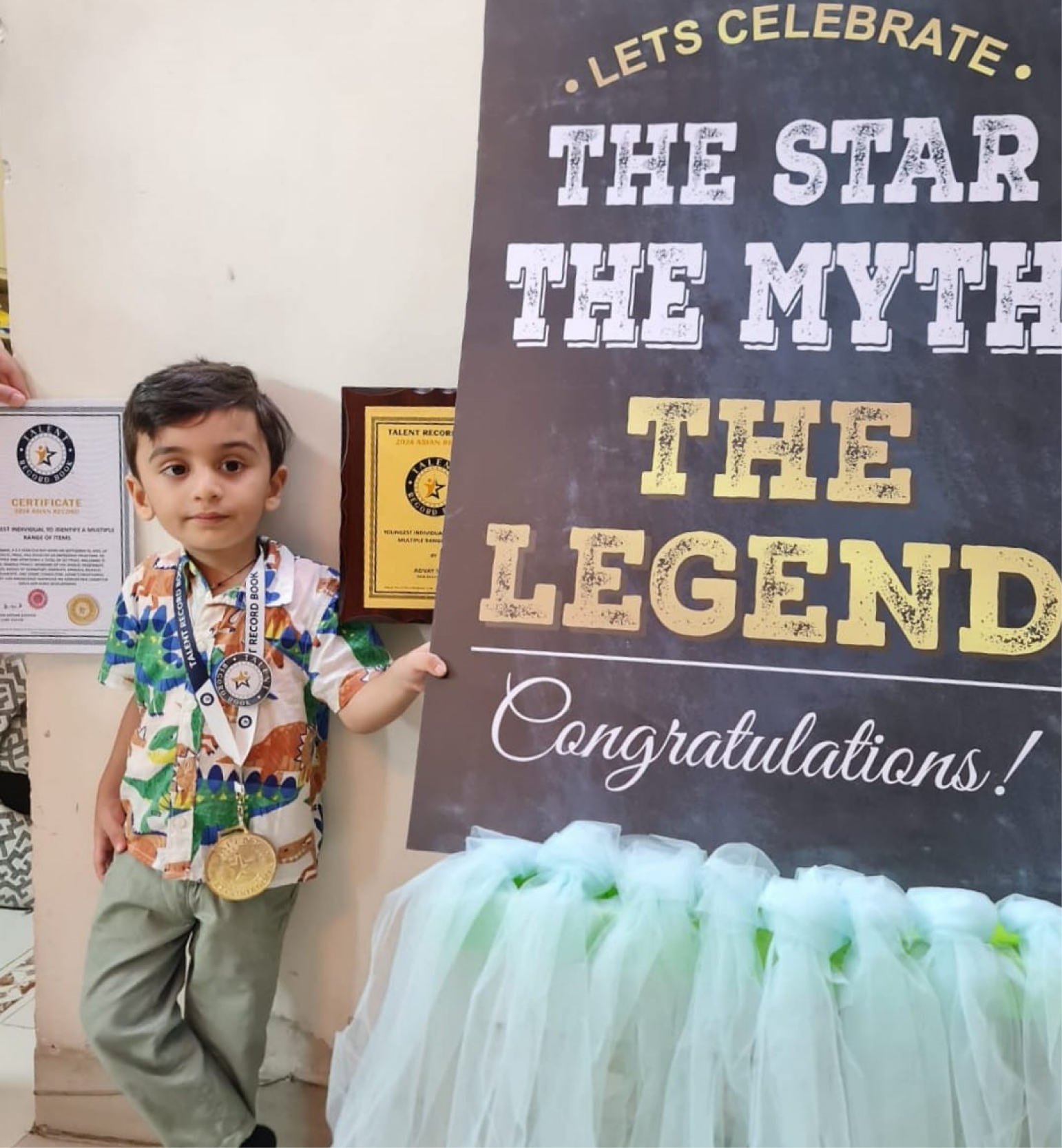 ADVAY SADH - YOUNGEST INDIVIDUAL TO IDENTIFY A MULTIPLE RANGE OF ITEMS